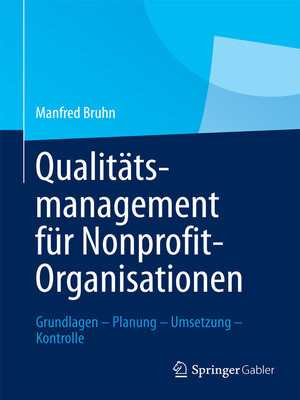 cover image of Qualitätsmanagement für Nonprofit-Organisationen